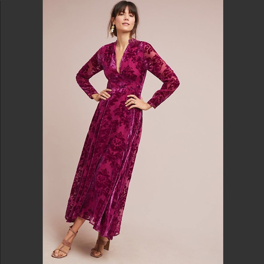 🆕NWT magenta Yumi Kim velvet dress